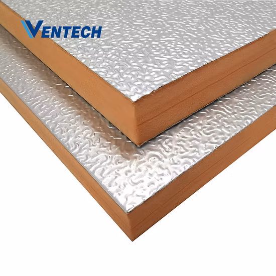 20mm Thick Pre Insulated Phenolic Foam Air Duct Panel for Ducting System Insulation