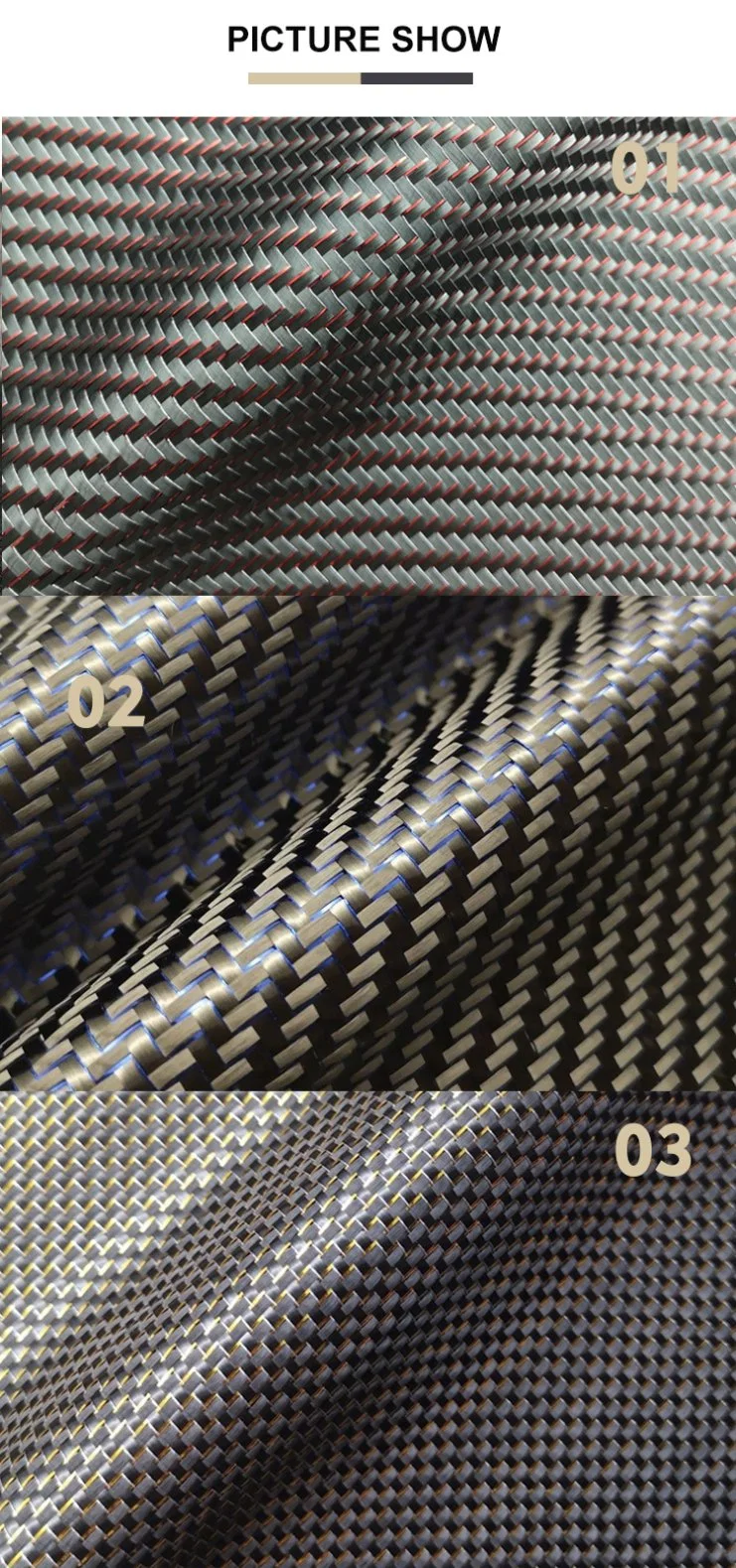 China Factory High Quality Green Color 3K Carbon Fiber Glitter Cloth